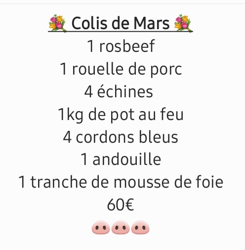 COLIS DE MARS